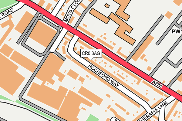 CR0 3AG map - OS OpenMap – Local (Ordnance Survey)