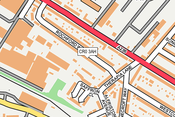 CR0 3AH map - OS OpenMap – Local (Ordnance Survey)