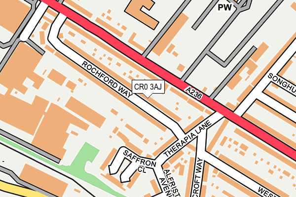 CR0 3AJ map - OS OpenMap – Local (Ordnance Survey)