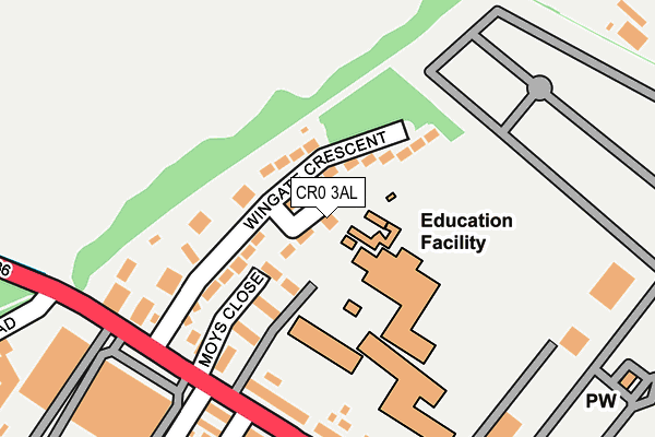 CR0 3AL map - OS OpenMap – Local (Ordnance Survey)