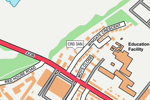 CR0 3AN map - OS OpenMap – Local (Ordnance Survey)