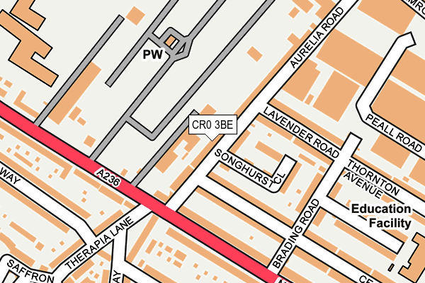 CR0 3BE map - OS OpenMap – Local (Ordnance Survey)