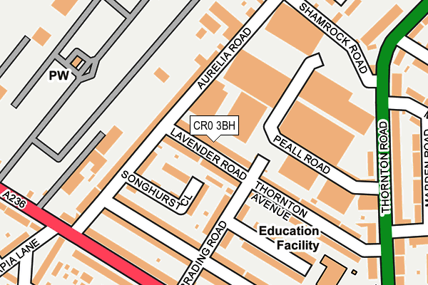 CR0 3BH map - OS OpenMap – Local (Ordnance Survey)