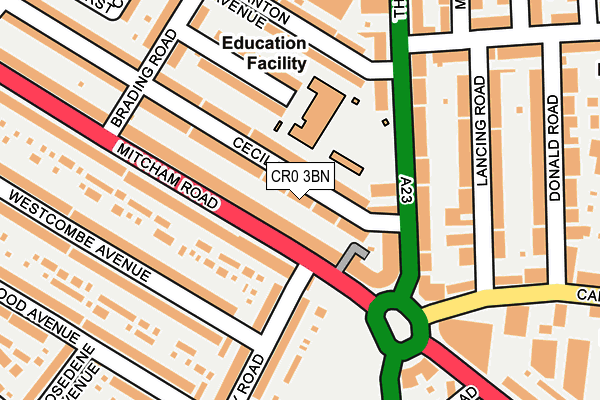 CR0 3BN map - OS OpenMap – Local (Ordnance Survey)