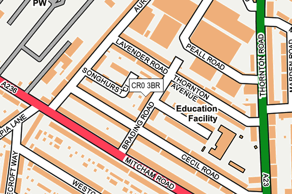 CR0 3BR map - OS OpenMap – Local (Ordnance Survey)