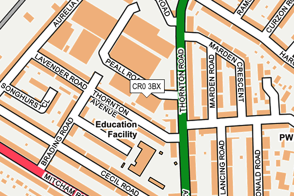 CR0 3BX map - OS OpenMap – Local (Ordnance Survey)