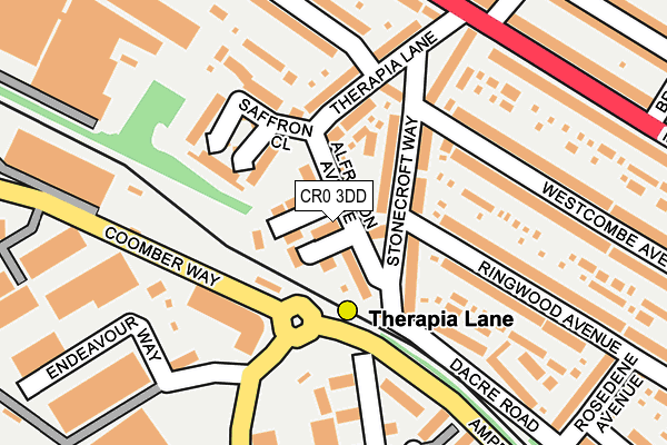 CR0 3DD map - OS OpenMap – Local (Ordnance Survey)