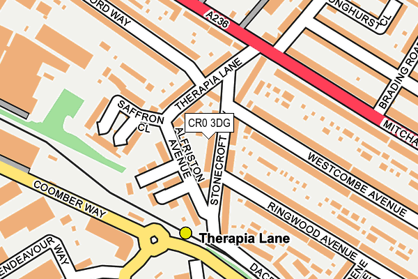 CR0 3DG map - OS OpenMap – Local (Ordnance Survey)