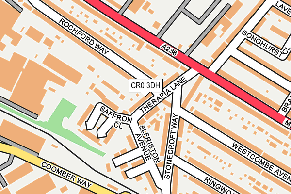 CR0 3DH map - OS OpenMap – Local (Ordnance Survey)