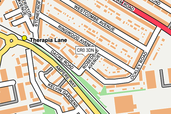 CR0 3DN map - OS OpenMap – Local (Ordnance Survey)