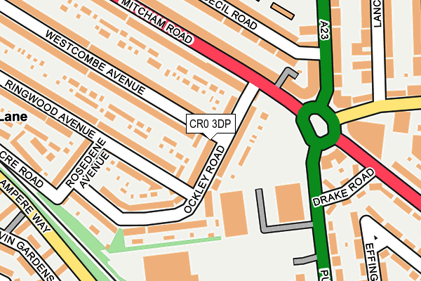 CR0 3DP map - OS OpenMap – Local (Ordnance Survey)
