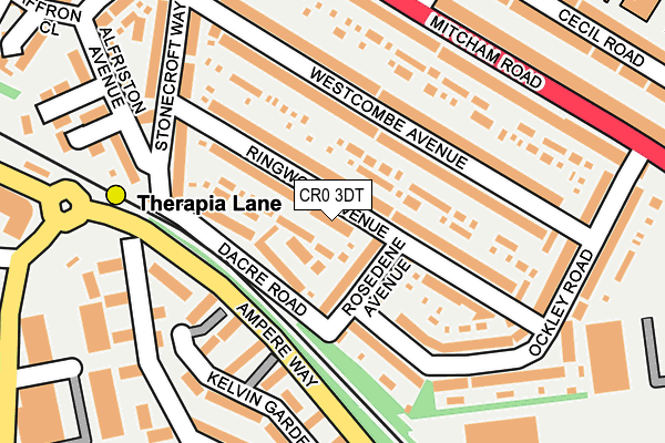 CR0 3DT map - OS OpenMap – Local (Ordnance Survey)