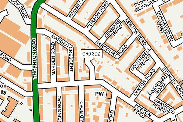 CR0 3DZ map - OS OpenMap – Local (Ordnance Survey)