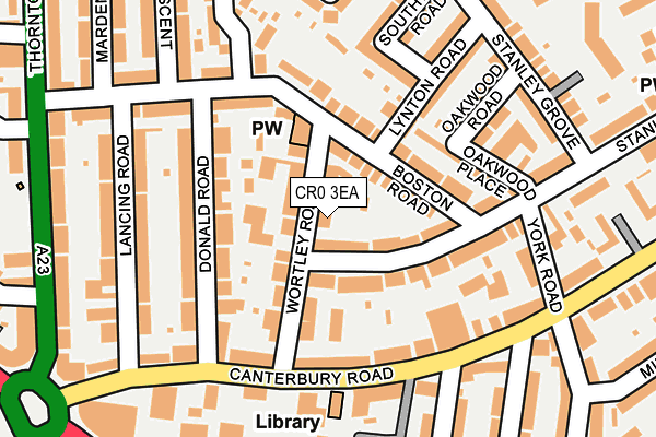 CR0 3EA map - OS OpenMap – Local (Ordnance Survey)