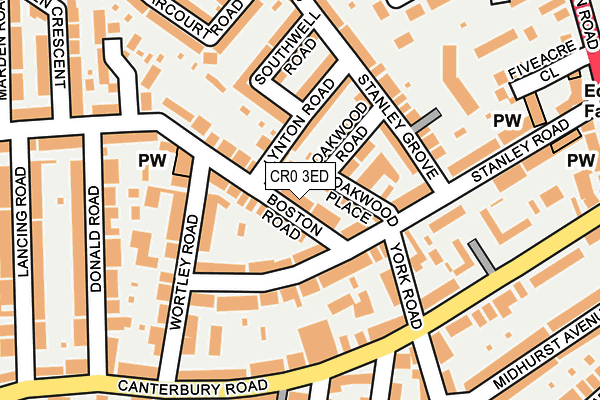 CR0 3ED map - OS OpenMap – Local (Ordnance Survey)
