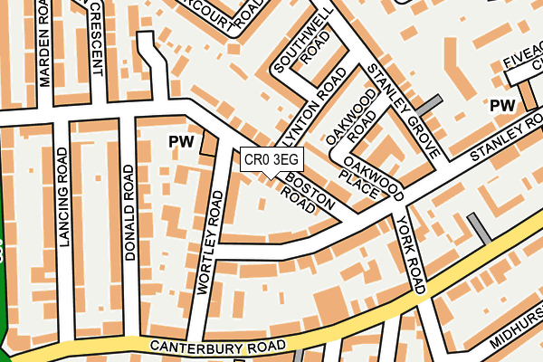 CR0 3EG map - OS OpenMap – Local (Ordnance Survey)