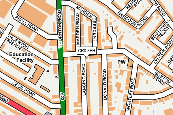 CR0 3EH map - OS OpenMap – Local (Ordnance Survey)