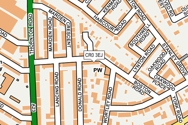 CR0 3EJ map - OS OpenMap – Local (Ordnance Survey)