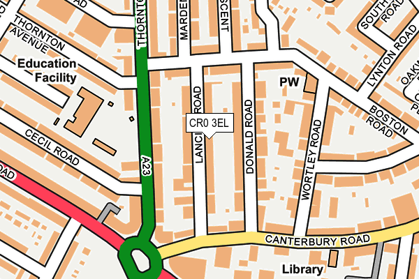 CR0 3EL map - OS OpenMap – Local (Ordnance Survey)