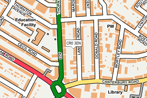 CR0 3EN map - OS OpenMap – Local (Ordnance Survey)