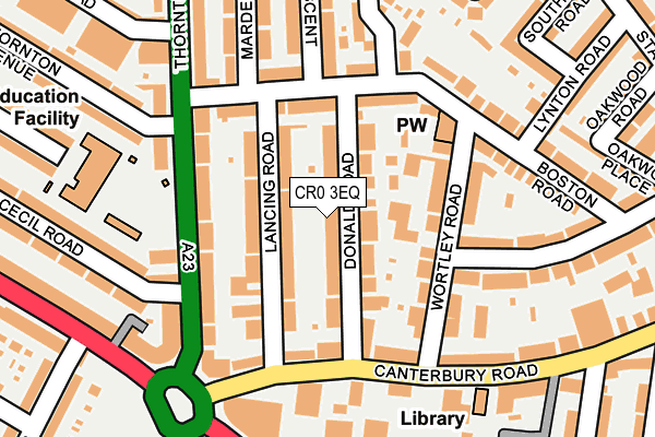 CR0 3EQ map - OS OpenMap – Local (Ordnance Survey)