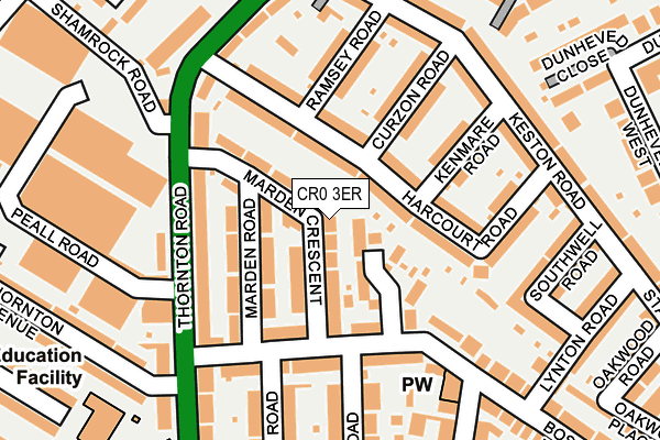 CR0 3ER map - OS OpenMap – Local (Ordnance Survey)