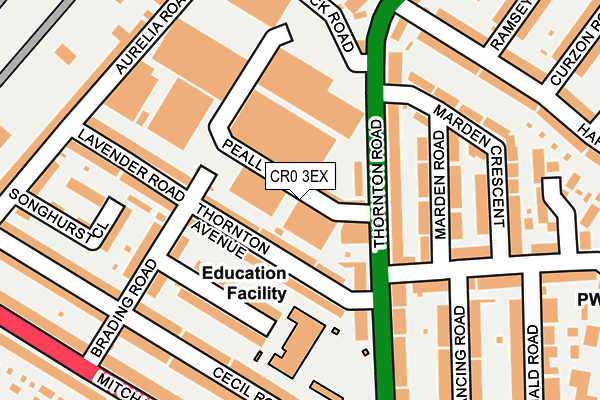 CR0 3EX map - OS OpenMap – Local (Ordnance Survey)