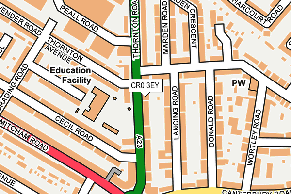 CR0 3EY map - OS OpenMap – Local (Ordnance Survey)