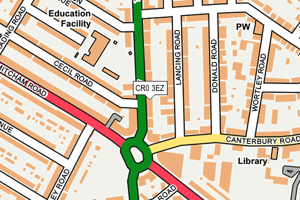 CR0 3EZ map - OS OpenMap – Local (Ordnance Survey)