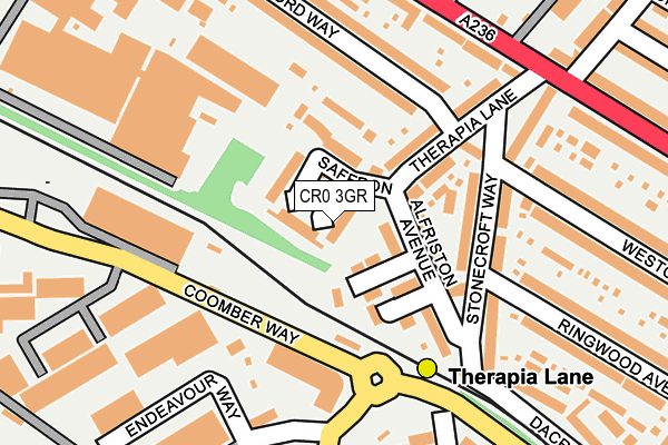 CR0 3GR map - OS OpenMap – Local (Ordnance Survey)