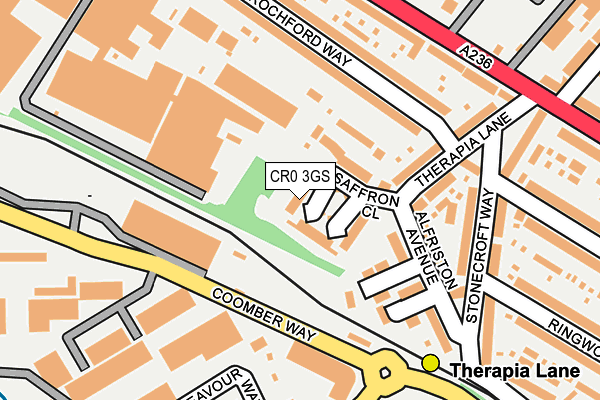 CR0 3GS map - OS OpenMap – Local (Ordnance Survey)