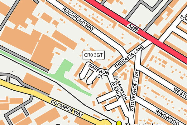 CR0 3GT map - OS OpenMap – Local (Ordnance Survey)