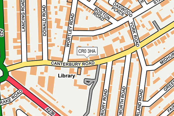 CR0 3HA map - OS OpenMap – Local (Ordnance Survey)