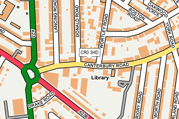 CR0 3HD map - OS OpenMap – Local (Ordnance Survey)