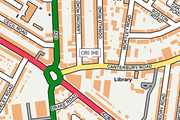 CR0 3HE map - OS OpenMap – Local (Ordnance Survey)