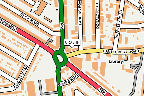 CR0 3HF map - OS OpenMap – Local (Ordnance Survey)