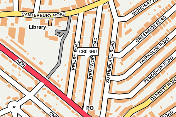 CR0 3HU map - OS OpenMap – Local (Ordnance Survey)