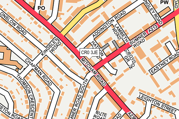 CR0 3JE map - OS OpenMap – Local (Ordnance Survey)