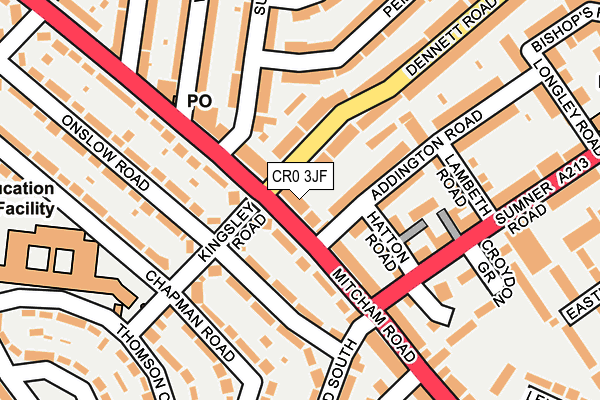 CR0 3JF map - OS OpenMap – Local (Ordnance Survey)