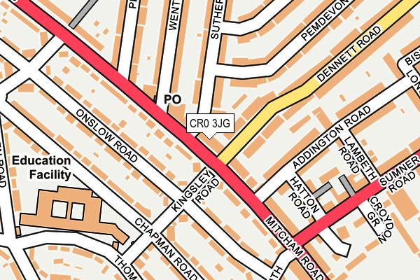 CR0 3JG map - OS OpenMap – Local (Ordnance Survey)