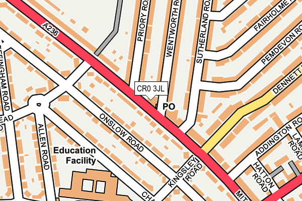 CR0 3JL map - OS OpenMap – Local (Ordnance Survey)