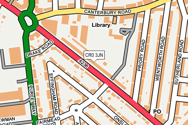 CR0 3JN map - OS OpenMap – Local (Ordnance Survey)
