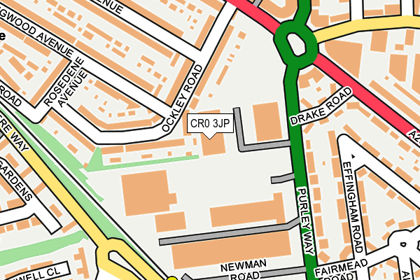 CR0 3JP map - OS OpenMap – Local (Ordnance Survey)