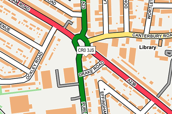 CR0 3JS map - OS OpenMap – Local (Ordnance Survey)