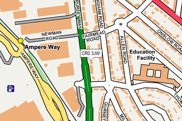 CR0 3JW map - OS OpenMap – Local (Ordnance Survey)