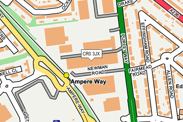 CR0 3JX map - OS OpenMap – Local (Ordnance Survey)