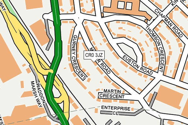 CR0 3JZ map - OS OpenMap – Local (Ordnance Survey)