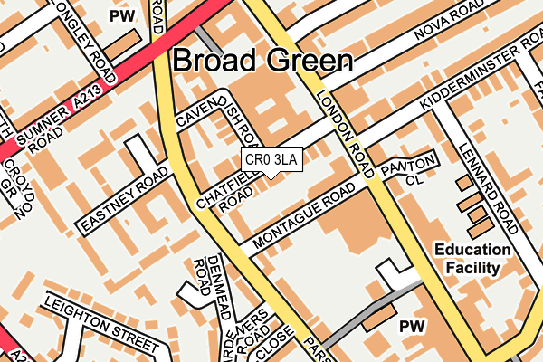 CR0 3LA map - OS OpenMap – Local (Ordnance Survey)