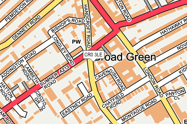 CR0 3LE map - OS OpenMap – Local (Ordnance Survey)