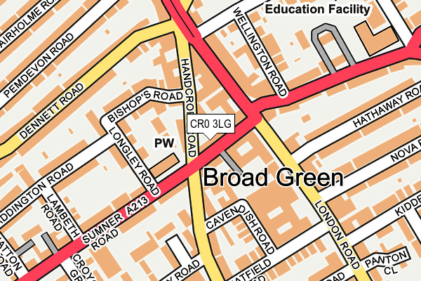 CR0 3LG map - OS OpenMap – Local (Ordnance Survey)